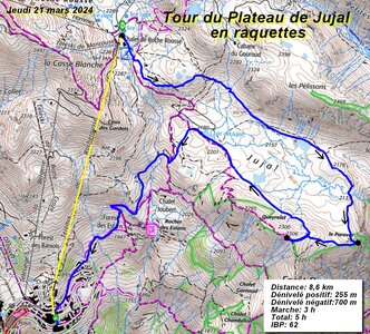 Tour du Plateau de Jujal en raquettes, Raquettes sur le plateau de Jujal 057
