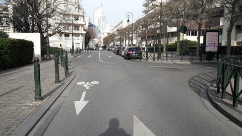 Pistes cyclables, Pavillons contresens cyclable